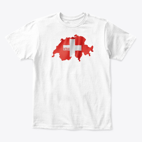 Switzerland  Wave T Shirt White T-Shirt Front