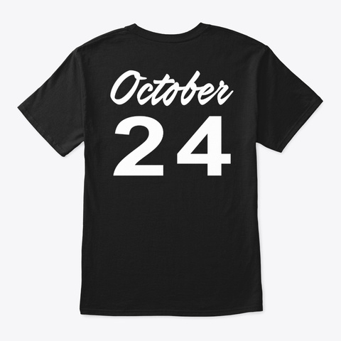 October 24   Scorpio Black T-Shirt Back