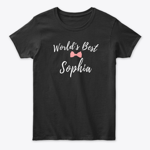 World's Best Sophia Black T-Shirt Front