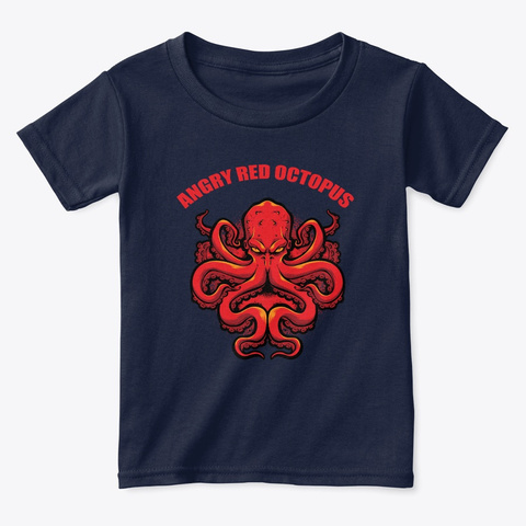 Octopus Navy  Maglietta Front