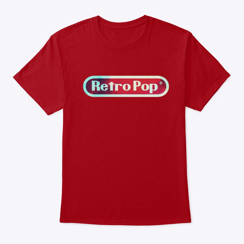 Retro Pop “Game Console Logo 1” Deep Red T-Shirt Front