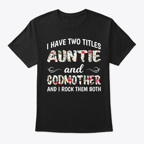 Funny T Shirts For Woman   God Mother Black T-Shirt Front