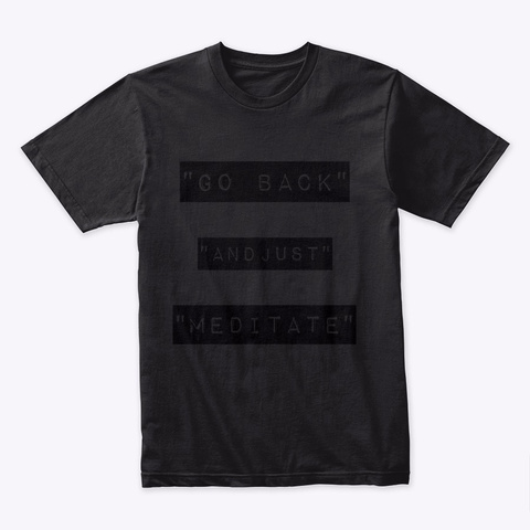 "Meditation" Unisex Men's T Shirt Black T-Shirt Front