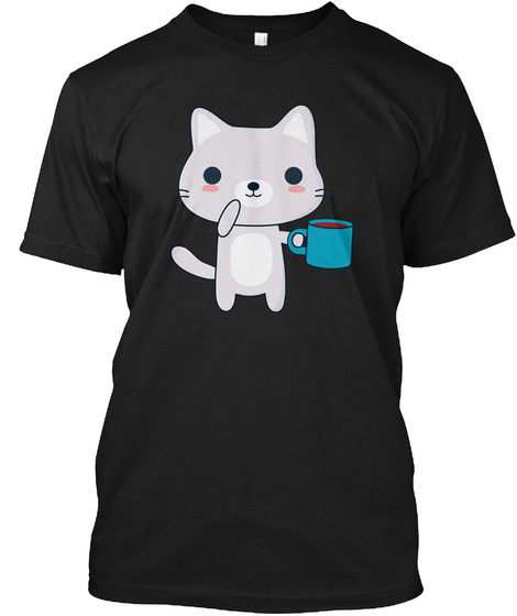 Kawaii Coffee Cat T-shirt
