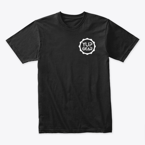 Yup Gear   Logo Attire Black T-Shirt Front