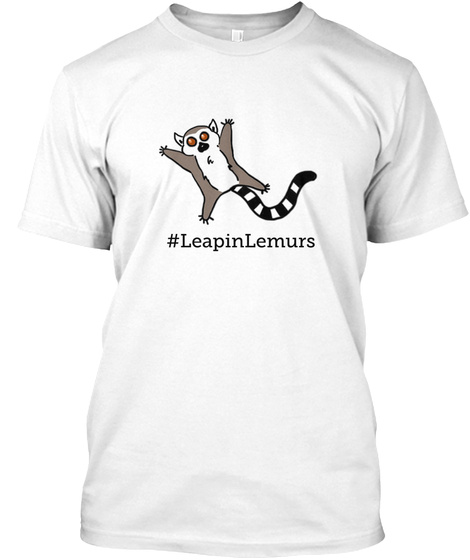 #Leapinlemurs White T-Shirt Front