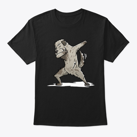 Dabbing Irish Wolfhound Black T-Shirt Front