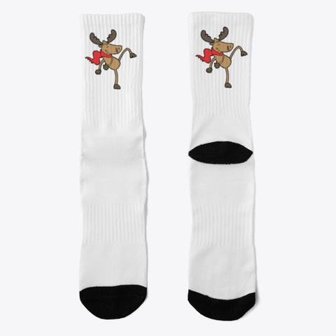 Moose, Elch, Deer Happy Holidays White Camiseta Front