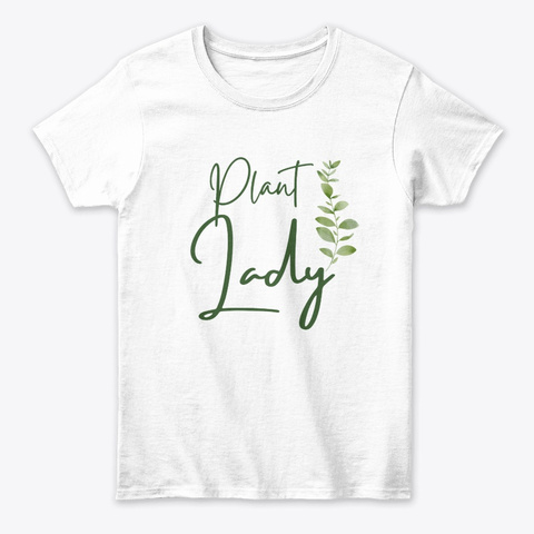 Plant Lady Leaf   Lotusmagus White T-Shirt Front