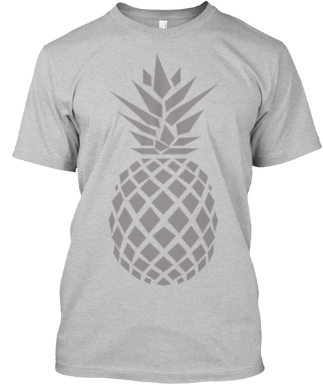 The Pineapple Light Heather Grey  T-Shirt Front