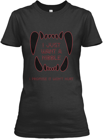 I Just Want A Hibble Black T-Shirt Front