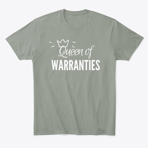 Queen Of Warranties Grey T-Shirt Front