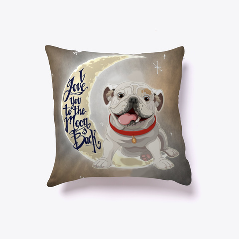 Bulldog Lover Pillow White Kaos Front