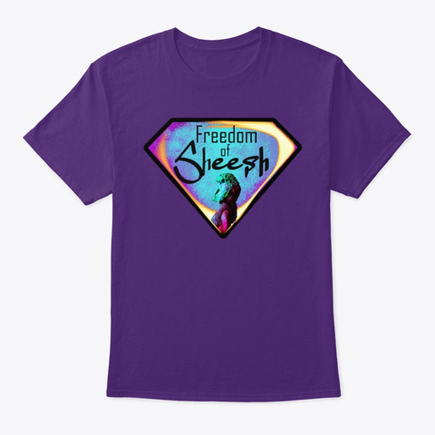 Freedom Of Sheesh Purple T-Shirt Front
