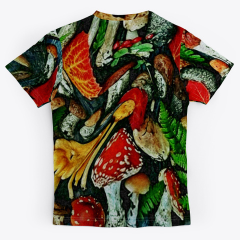 Shrooms | Colorful Trippy Warped World Standard T-Shirt Back
