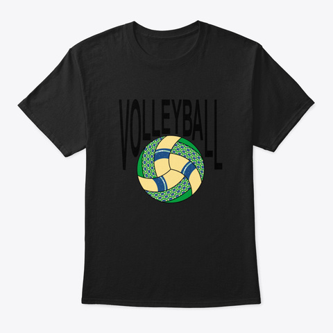 Volleyball Brazil Black T-Shirt Front