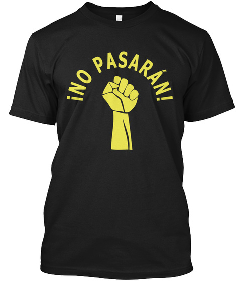 No Pasaran Black T-Shirt Front