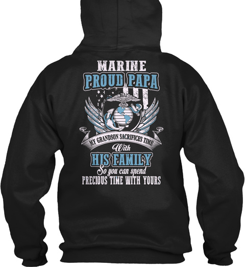 My Grandson Sacrifices Time Marine Papa Unisex Tshirt