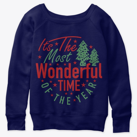 Its The Most Wonderful Time Of The Year Navy  T-Shirt Front