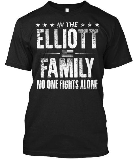 Elliott Personalized Family Shirts Black T-Shirt Front