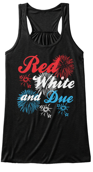 4th Of July Red White Due Pregnancy Tank