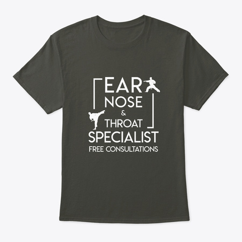 Martial Art Ear Nose Throat Free Consult Smoke Gray áo T-Shirt Front