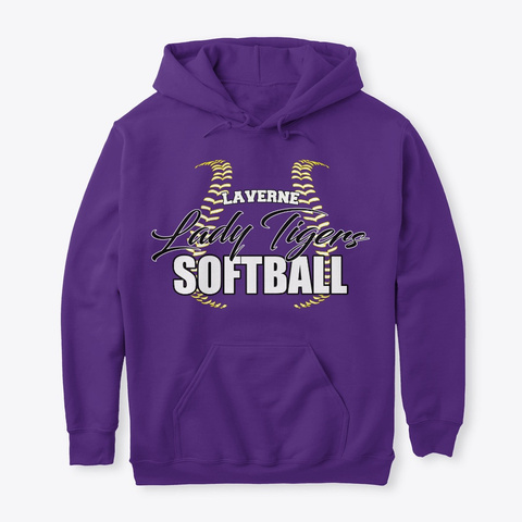 Laverne Lady Tigers Softball Purple T-Shirt Front