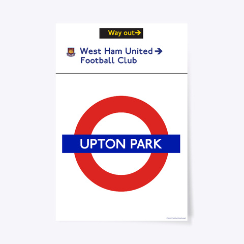 Upton Park Station Sign Poster  White áo T-Shirt Front