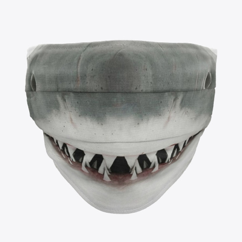 Shark Lover Facemask Black T-Shirt Front