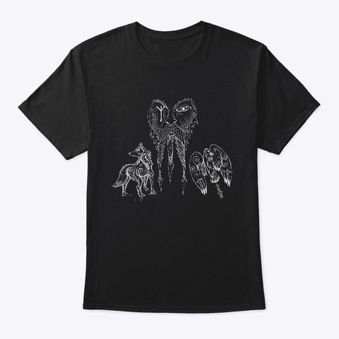 Odin Black T-Shirt Front
