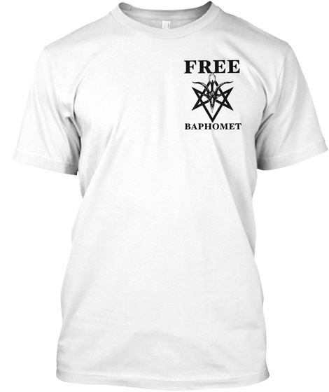 Free Baphomet White T-Shirt Front