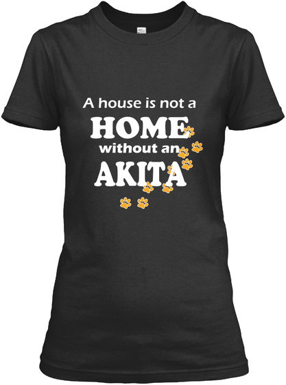 Akita Black T-Shirt Front