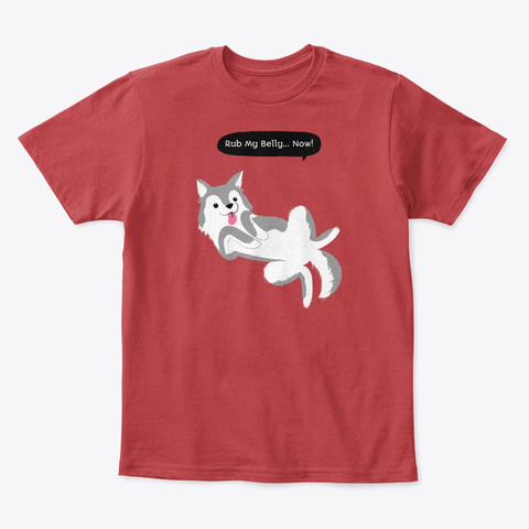 Rub My Belly Now Classic Red T-Shirt Front