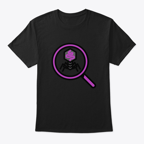 Bacteriophage Black T-Shirt Front