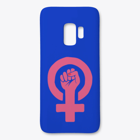 Femenist Rebel Phone Case For Samsung Royal Blue Camiseta Front