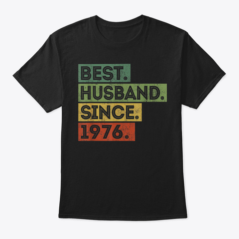 43 Rd Wedding Anniversary Gifts Best Husb Black T-Shirt Front