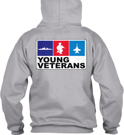 Young Veterans Sport Grey T-Shirt Back