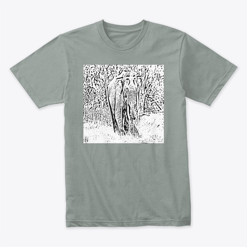 Elephant Shadow Warm Grey T-Shirt Front