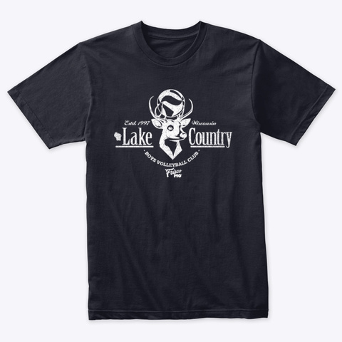 Lake Country 8 Point Buck Ii Vintage Navy T-Shirt Front