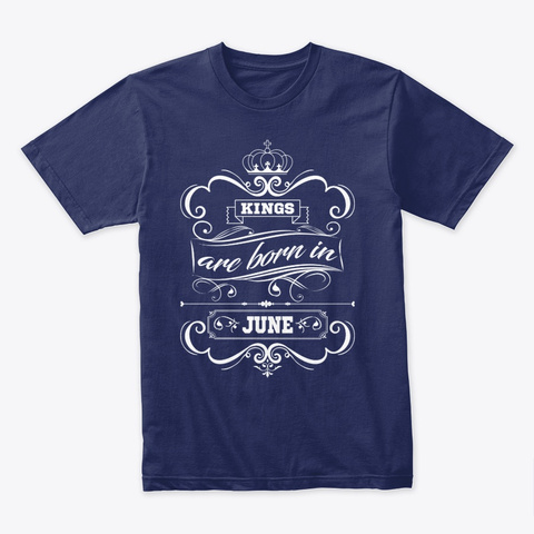 Birthday T Shirt Queen Are Born In July Midnight Navy T-Shirt Front