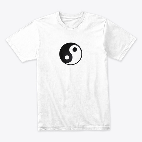 Yin Yang White T-Shirt Front