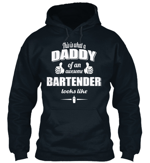 This Is What A Daddy Of An Awesome Bartender Looks Like French Navy T-Shirt Front