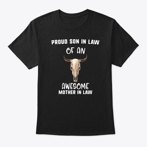Proud Son In Law Of An Awesome Mother Black Camiseta Front