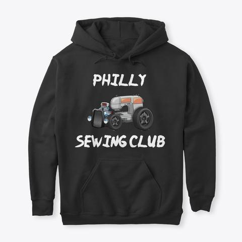 Philly Sewing Club Black T-Shirt Front