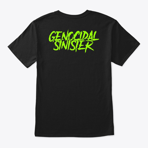 Lunacyst Genocidal Sinister Black T-Shirt Back