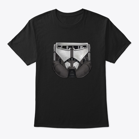 🎁 ✔️ Commander Wolffe Mask 😍 Black T-Shirt Front