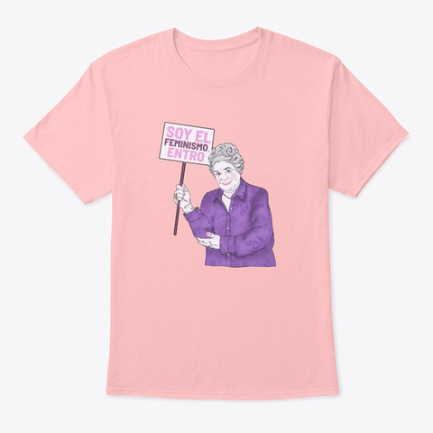 Camiseta Feminista De Concha Anhqv Pale Pink Camiseta Front