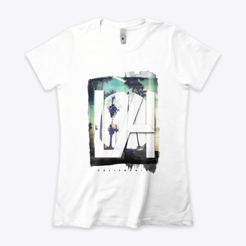 Just Los Angeles White T-Shirt Front