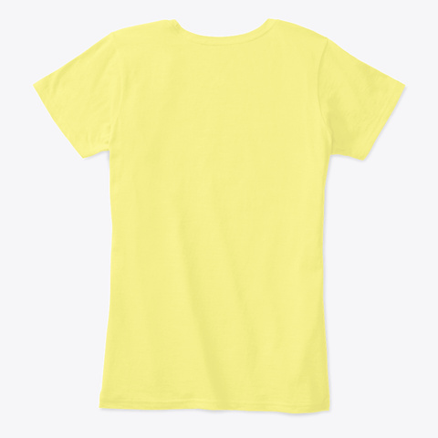  Black Woman With Afro Short Hair Lemon Yellow T-Shirt Back