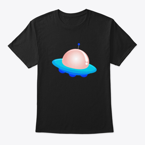 Baby Ufo Black T-Shirt Front